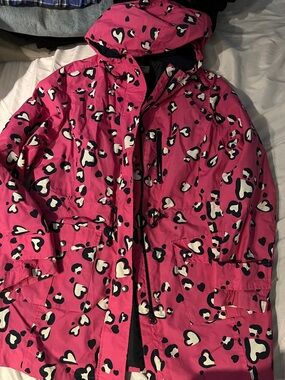 Crown & Ivy Hooded Rain Coat jacket **Read Description**